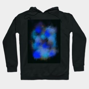 Hygge Ice Blue Winter Night Tie Dye Abstract Art Hoodie